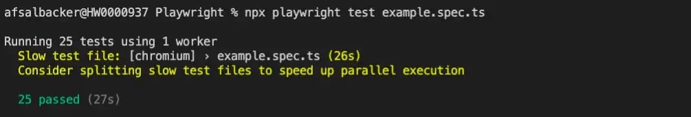 parallel executed tests