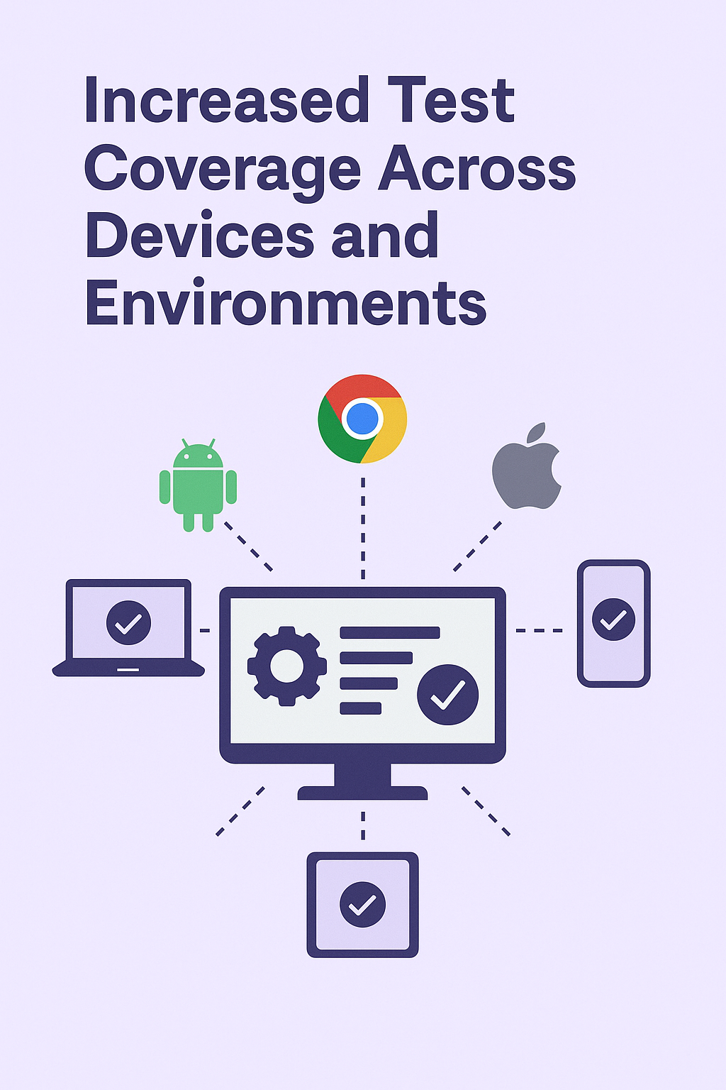 Increased Test Coverage Across Devices and Environments, one of the Key advantages of software testing automation