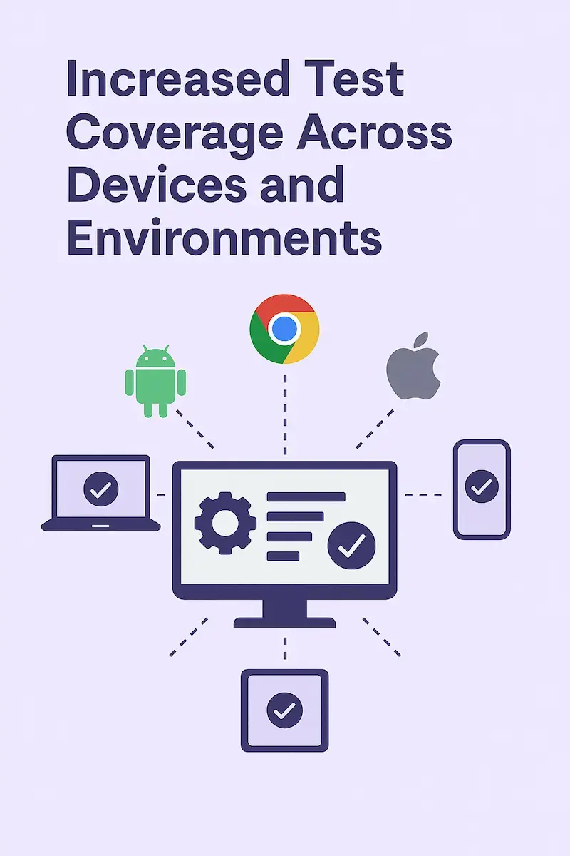 Increased Test Coverage Across&nbsp;Devices and Environments, one of the Key advantages of software testing automation&nbsp;